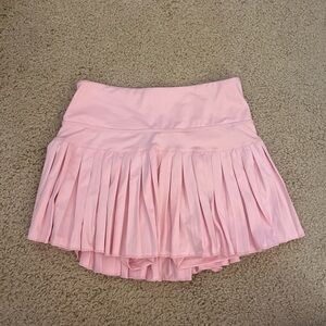Pleated Pink Mini Skirt